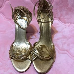 Gold Heels Ralph Lauren 8 1/2 M